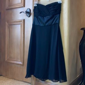 Black strapless dress, size 6